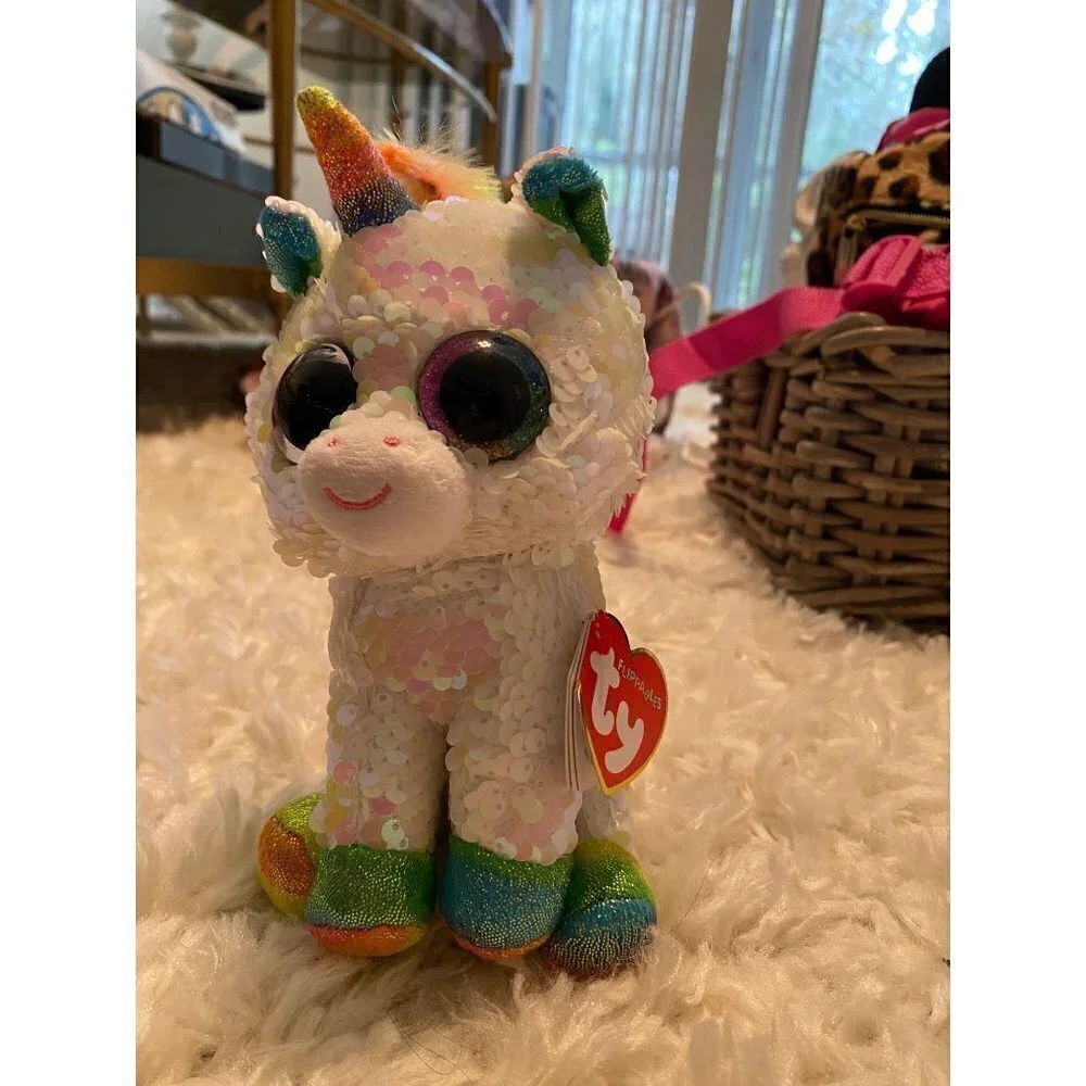 TY FLIPPABLES - PIXY - Sequin Rainbow Unicorn